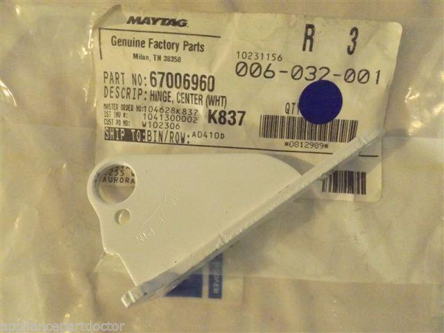 KENMORE JENN AIR REFRIGERATOR 67006960 Hinge, Center (white) NEW IN BOX KENMORE JENN AIR REFRIGERATOR 67006960 Hinge, Center (white) NEW IN BOX